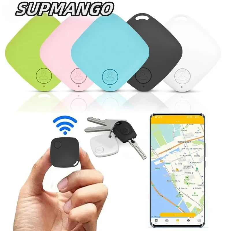 Mini rastreador Bluetooth 5.0 dispositivo antiperda redondo pet kids bolsa carteira rastreador localizador inteligente