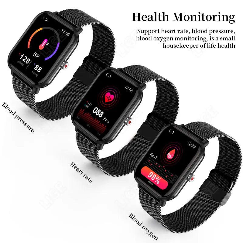 RELÓGIO LIGE Marca Para Todas As Conexões De Smartphones Esportes Fitness Smartwatch Homens Relógio Mulheres Bluetooth Chamando Smartwatch Monitor De Saúde