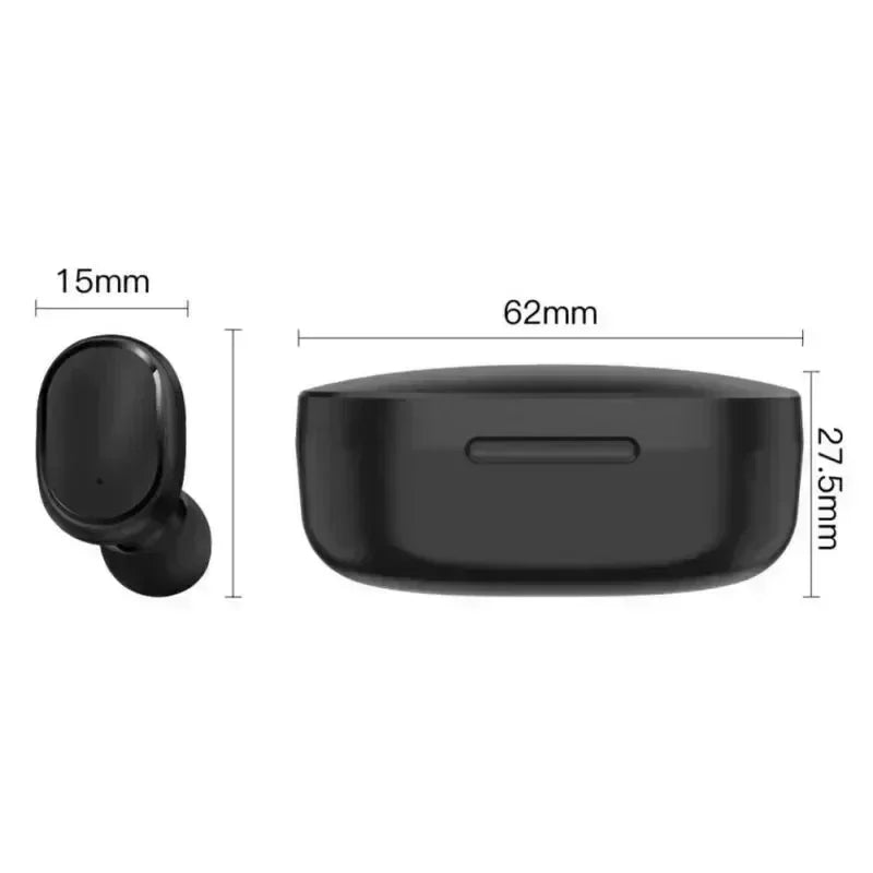 Fones de ouvido sem fio bluetooth Tws e6s fone com cancelamento ruído com microfone para xiaomi huawei oppo