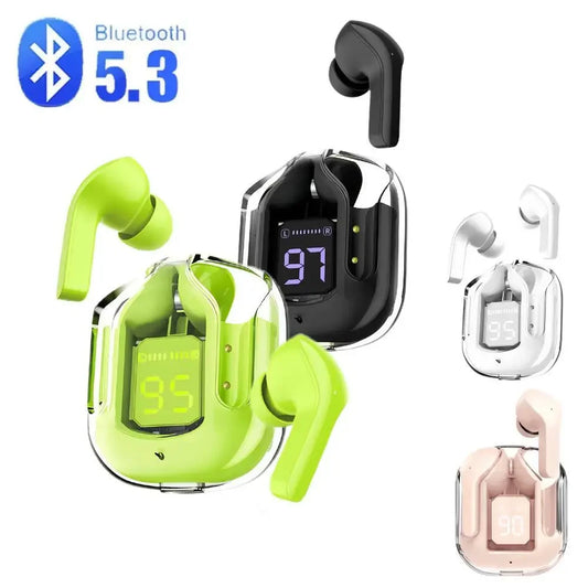 fone de ouvido Tws sem fio bluetooth 5.3 fones esporte jogos redução ruído baixo controle toque para Iphone